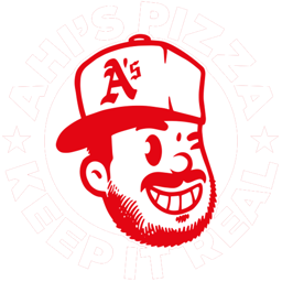 Ahi's Pizza logo.